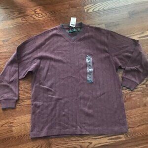 Mens Alexander Julian Colours V-Neck Sweater Sweatshirt Top Pullover Sz M Medium